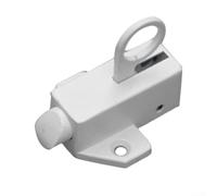 Chiavistello con fibbia a pressione per aeromobili, struttura in lega di alluminio e funzione a molla automatica per una sicurezza della porta di lunga durata (bianco)