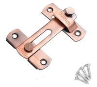 Chiavistello di sicurezza con meccanismo di bloccaggio in acciaio inox a 90 gradi e piastra di limitazione regolabile per una chiusura affidabile della porta e sicurezza degli animali domestici (B)