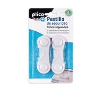 Chiavistello di sicurezza in plastica bianca blister da 2 unità