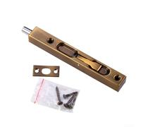 Chiavistello esteso invisibile in acciaio inox da 15,2 cm con design a scatola nascosta per una forte chiusura a doppia porta (ottone)