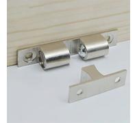 Chiavistello for porta, serratura for del bagno, lunghezza 60 mm, in rame puro, doppia molla in acciaio, chiusura a sfera for mobili, armadietti, ante 'armadio, tensione regolabile, pulsante di