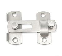 Chiavistello in acciaio inox ispessito con chiusura a gancio e occhiello per serratura di sicurezza per armadi, capannoni, fienili e finestre (angolo piatto piccolo)