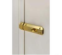 Chiavistello in lega di alluminio con base rinforzata, per camera da letto, bagno, armadio, finitura nera opaca, dimensioni 95 mm (145 mm oro)