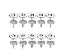 Chiavistello magnetico circolare in acciaio resistente, chiusura magnetica ultra sottile, invisibile, per armadietti, porte scorrevoli, armadi, fai da te, argento, confezione da 8/10 (10 pezzi)