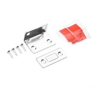 Chiavistello magnetico in acciaio inossidabile per porte e cassetti, installazione senza trapano, chiusura invisibile con forte aspirazione, 38 x 24 mm, confezione da 1 (argento)