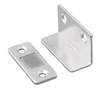 Chiavistello magnetico in acciaio per armadi e porte scorrevoli, soluzione pratica per l'organizzazione della casa (argento)