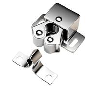 Chiavistello magnetico per ante 'armadio, resistente fermo in acciaio laminato a freddo | Paracolpi universale argento per una chiusura sicura, hardware di ricambio per armadi da cucina, armadi e armadi