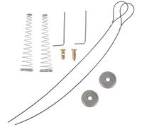 Chiavistello per cancello 5 set caricato a molla piccola serratura accessori in acciaio inossidabile cavo tirare cancello fermo recinzione in legno Hardware metallo Post SpringLatch