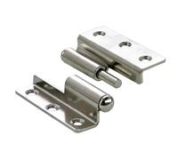 Chiavistello per mobile Hettich 50x40 mm sinistra piegata a gomito nichelata Nichelato
