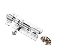 Chiavistello per porta da 7,6 cm, per cassetti e porte del bagno, bullone scorrevole in acciaio inossidabile con foro per lucchetto, chiusura sicura per legno e metallo