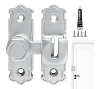 Chiavistello per porta dello schermo | No Punching Bagno Privacy Chiusura in metallo Hardware per Bagno Camera da Letto Cucina Balcone Fienile Apartment School College Dormitorio Sicuro