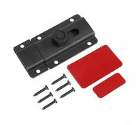 Chiavistello per porta elegante e alla moda, 80 mm, per uso interno, senza trapano, per una facile installazione (nero)