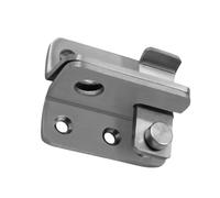 Chiavistello per Porta in Acciaio Inox, Compatto, Foro Lucchetto | Montaggio Rapido Fori a Vite, Uso Verticale o Orizzontale, Anima Piena, per Fienile e Privacy Bagno