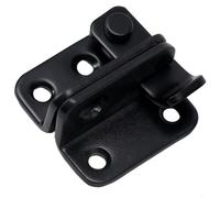 Chiavistello per porta in acciaio inox nero con installazione perforata per la sicurezza di armadi e cassetti, serratura anti-violenza, piccola mano sinistra (piccola destra)