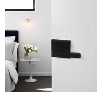 Chiavistello per porta in alluminio resistente, con maniglie su entrambi i lati, per cancelli in legno e porte da cortile, comodo e affidabile (nero)