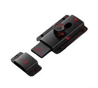Chiavistello per porta in lega di alluminio con fibbia anti bloccaggio e installazione flessibile multi foro per una maggiore protezione domestica (nero)