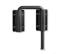 Chiavistello per porta in lega di alluminio resistente con angoli regolabili, non richiede l'installazione di trapani, si adatta a telai irregolari per una chiusura sicura della porta (nero)