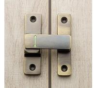 Chiavistello per porta in lega di zinco che si illumina al buio, per porte interne standard, a doppio angolo, regolabile, senza trapano, installazione senza attrezzi, per apertura a sinistra o a