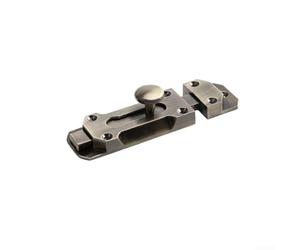Chiavistello per porta in lega di zinco con guida continua e piastra posteriore per un funzionamento manuale affidabile su porte in legno e anima cava (10,2 cm, bronzo)