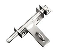 Chiavistello per Porta in Legno Sliding Bolt Gate Latch 170mm Thickening Stainless Steel Barrel with Padlock Hole Interior Door Latches Brushed Finish