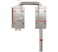 Chiavistello per porta multi-angolo compatibile con doppio metodo di montaggio e integrazione anti-leva per un uso affidabile (B)