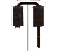 Chiavistello per porta multi-angolo compatibile con doppio metodo di montaggio e integrazione anti-leva per un uso affidabile (C)