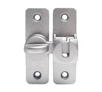 Chiavistello per porta scorrevole in lega di alluminio con bloccaggio meccanico a 90 gradi ed estensione completa a 180 gradi (argento)