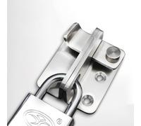 Chiavistello per porta senza trapano, serratura di sicurezza in acciaio inox per armadio, cassetti e armadi, finitura spazzolata, hardware anti-violenza