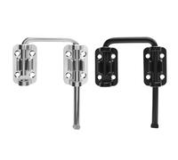 Chiavistello per porte in acciaio inossidabile, bullone per porta ispessito non perforato in argento/nero, chiusura per cancello da 90/180 gradi per barn Fence Shed