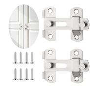 chiavistello porta legno 2 pezzi serratura piccola acciaio inossidabile argento scrocco porta scorrevole interna esterna per sicurezza finestra giardino bagno camera da letto