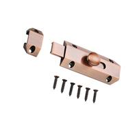 Chiavistello scorrevole Hardware in rame montato per porta Set con piastra di custode e viti per porte della stanza e armadio uso montato bullone scorrevole di ricambio piastra di sicurezza hardware