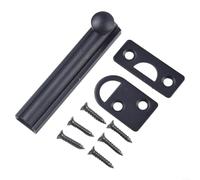 Chiavistello scorrevole in ottone con viti per una sicurezza affidabile del bagno e della casa, realizzato per una protezione antiruggine di lunga durata (nero, 7,6 cm)