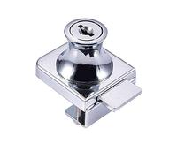 chiavistello,serrature per porte,Serratura per porta in vetro per vetrinetta,lega di zinco blocco di vetro vetrina vetrina serrature per 5-8 mm vetro porta senza trapano con 2 chiavi