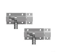 Chiavistello sicuro da 10,2 cm, antifurto, per casa e ufficio (argento) | Corpo in lega di alluminio, rivestimento resistente alla ruggine, sicuro per zone umide, dimensioni 12 x 5 x 1,9 cm