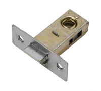 Chiavistello tubolare a mortasa per porta con funzione di bullone interno e fermo a molla, adatto per leve delle porte, materiale in lega di zinco, reversibile per porte destra o sinistra (35 mm)