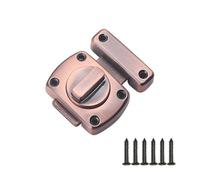 Chiavistello universale for porta, serratura for cancello, for scorrevole di sicurezza domestica, interruttore rotante, chiavistello for in lega zinco con viti montaggio(Small-Red Bronze)