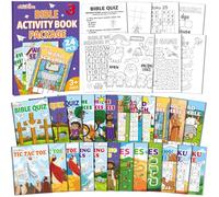 chiazllta 24 mini libri di attività bibliche per bambini bomboniere età 4-12 Bulk libri di attività cristiane includono mini libro da colorare trovare la differenza e così via Goodie Bags Stuffers