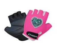 Chiba Cool Kids 2020 - Guanti da Ciclismo per Bambini, Corti, Colore: Rosa