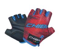Chiba Guanti da ciclismo per bambini, corti, rosso/blu, taglia S (7)