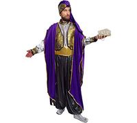 chiber - Costume Re Magio Baldassarre Deluxe - Vestito Costume Maschera di Natale