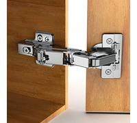 Chibery - Confezione da 2 cerniere a chiusura rallentata a 175 gradi, senza cornice, con piastra a clip, multi-pivot nascoste, per mobili da cucina angolari, armadietti pieghevoli, porte pieghevoli