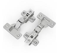 Chibery Confezione da 20 cerniere a mezza sovrapposizione per armadietti, chiusura standard regolare, scorrevoli, a chiusura automatica, senza cornice, europee, 105 gradi, compatte per cucina, bagno,