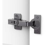 Chibery Confezione da 20 cerniere nascoste senza cornice, con chiusura ammortizzata, in titanio nero, chiusura automatica, angolo aperto a 105°, regolazione 3D, arresto 85 e 105 gradi, clip on, in