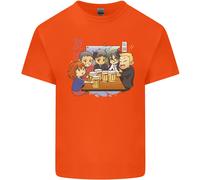 Chibi Anime Friends Bere Birra T-Shirt Ragazzi Ragazze
