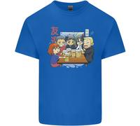 Chibi Anime Friends Bere Birra Uomo Cotone T-Shirt