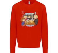 Chibi Anime Friends Che Bevono Birra Uomo Felpa Maglione