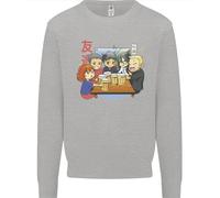 Chibi Anime Friends Che Bevono Birra Uomo Felpa Maglione