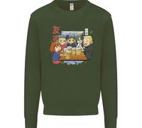 Chibi Anime Friends Che Bevono Birra Uomo Felpa Maglione