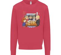 Chibi Anime Friends Che Bevono Birra Uomo Felpa Maglione