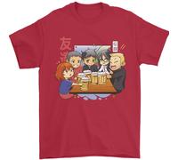 Chibi Anime Friends Che Bevono Birra Uomo T-Shirt 100% Cotone